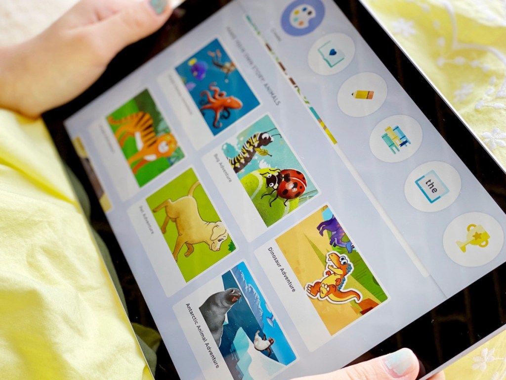 ipad tablet with homer educational app