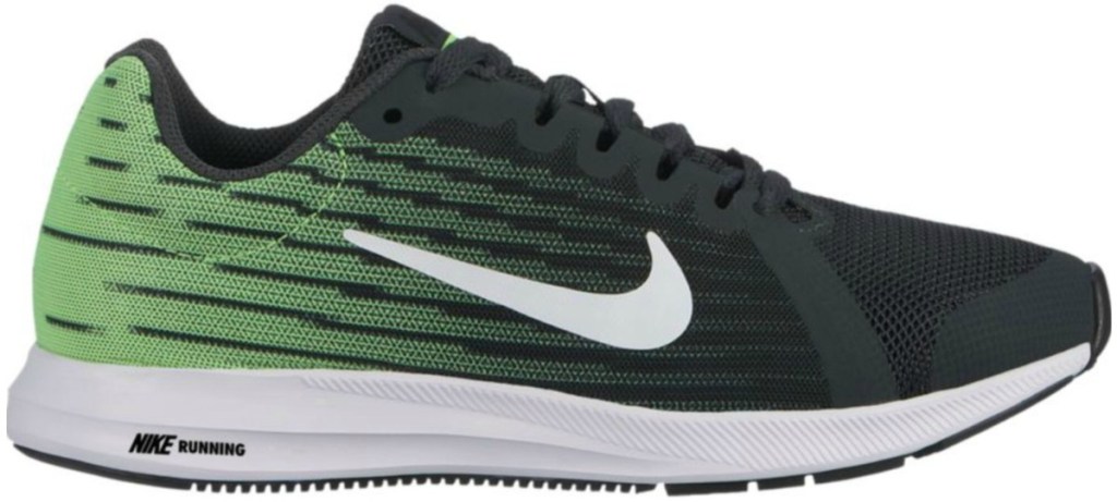 Nike green and black athletic shoes
