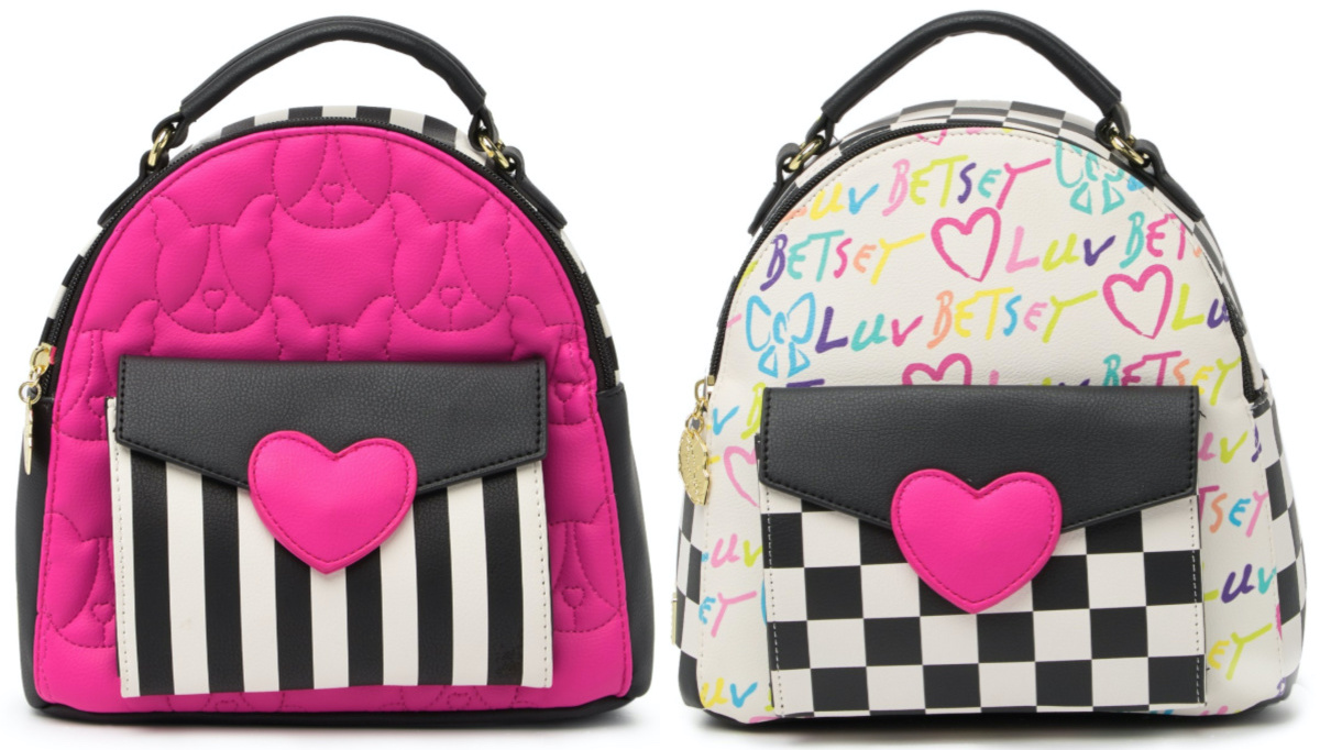 betsey johnson striped backpack