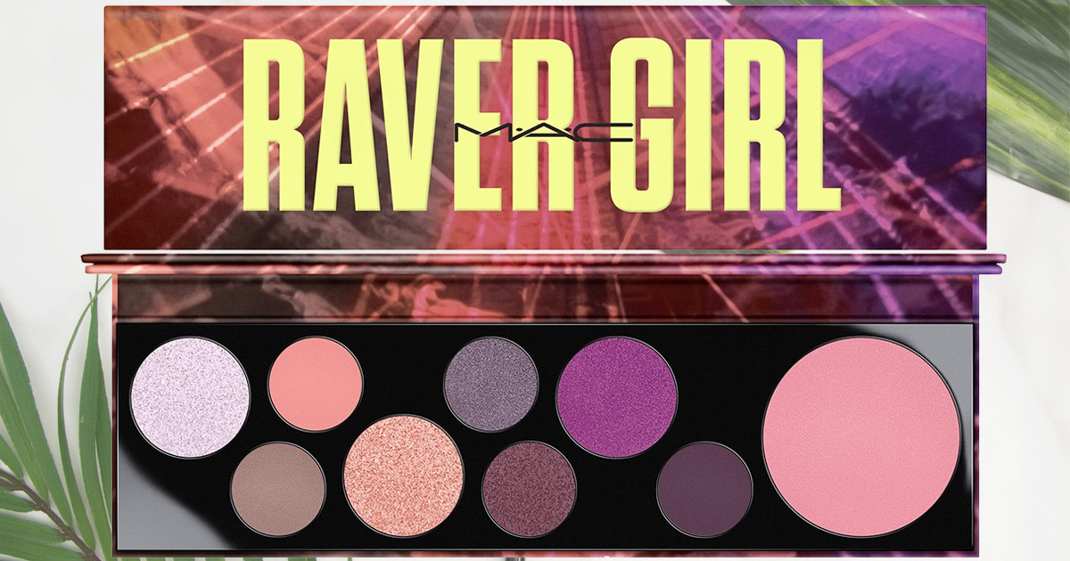 mac raver girls eyeshadow & highlighter palette