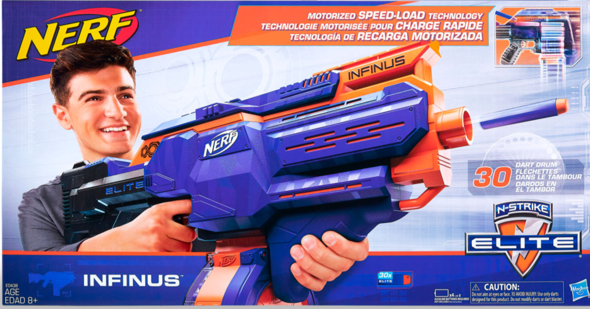 box of Nerf N-strike Elite Infinus with Speed-Load Technology