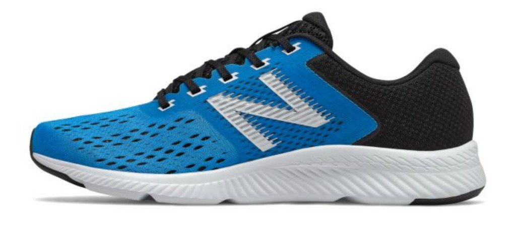 blue and black new balance sneakers