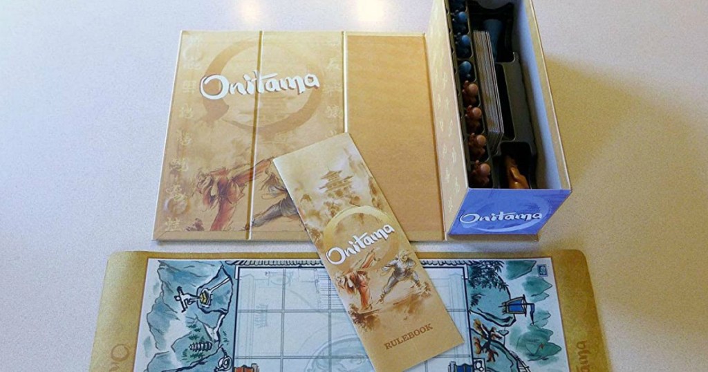 onitama board game laid out on table