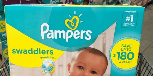 Pampers Swaddlers Diapers 282-Count Bundle Just $59.95 Shipped After Rebate & Walmart Gift Card