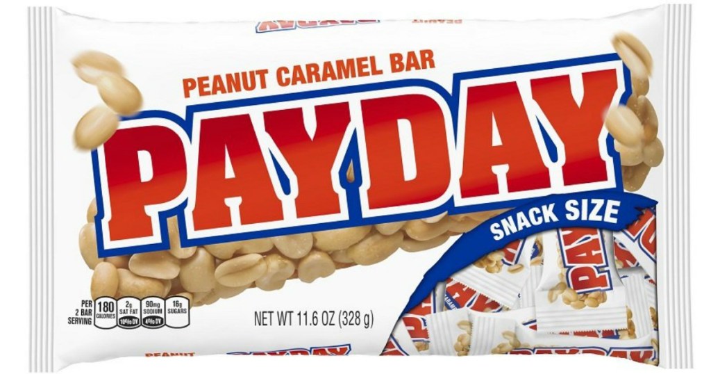 PayDay Snack-Size Candy Bar Bag Only $3.37 Shipped on Walgreens.com