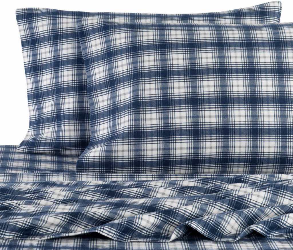 plaid sheets and pillowcases