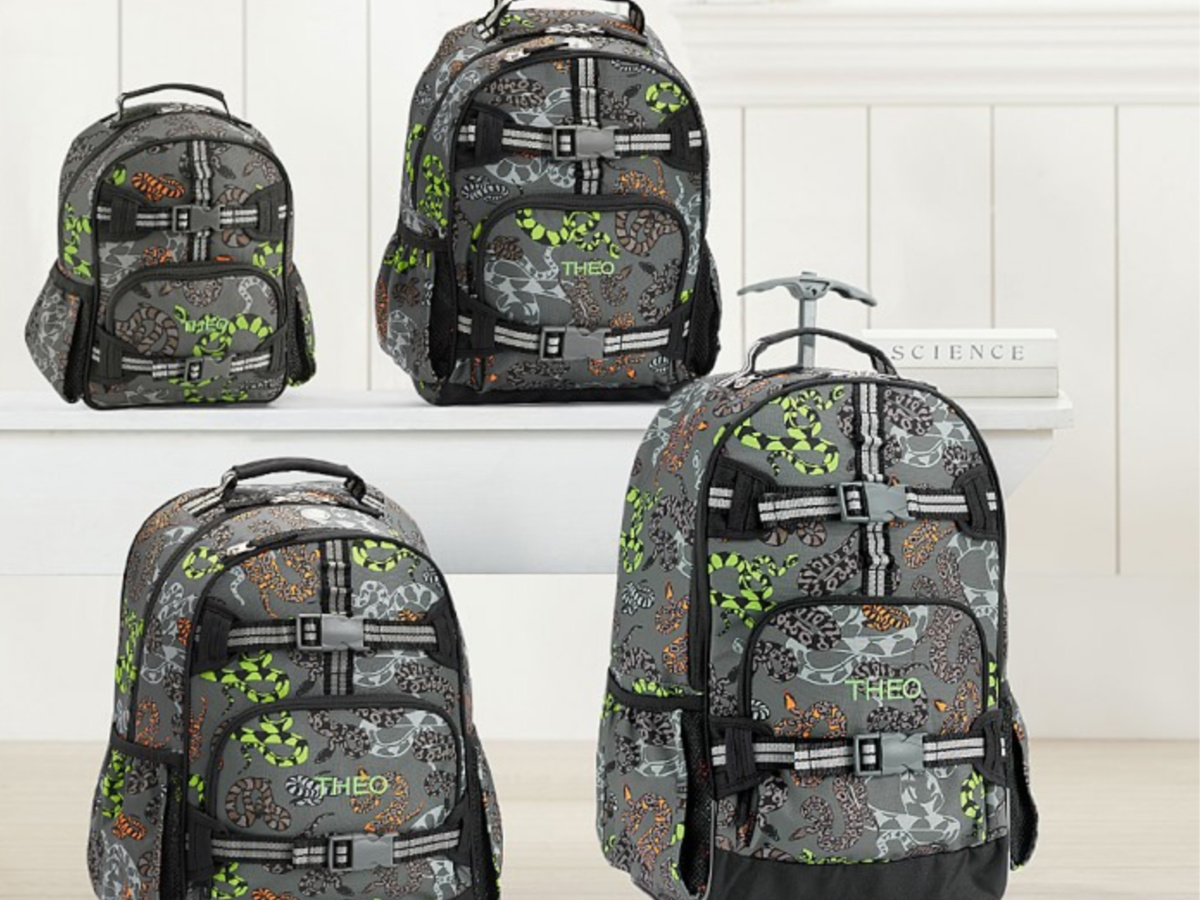 pottery barn snake backpack