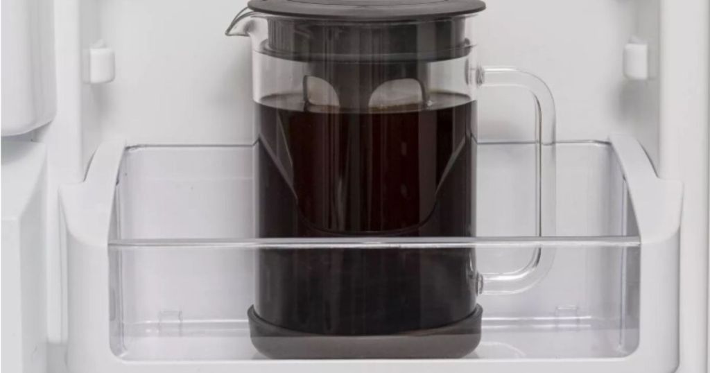 cold brew coffee maker in refrigerator door