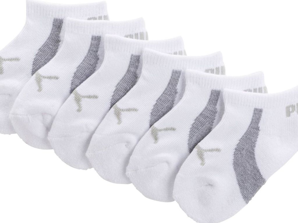6 puma infant size socks