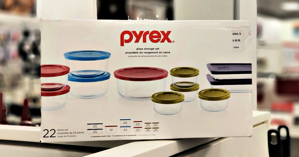 85 Worth Of Pyrex Glass Food Storage Sets As Low As 25 Shipped On Kohls Com Hip2save