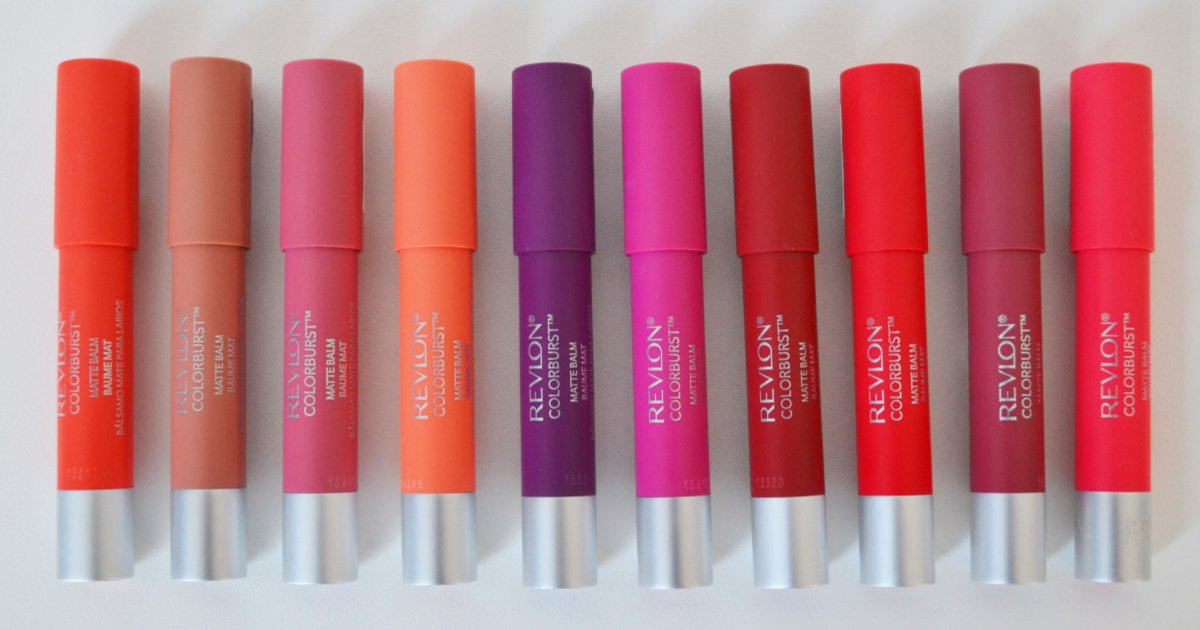 various lipstick balms lined next to each other