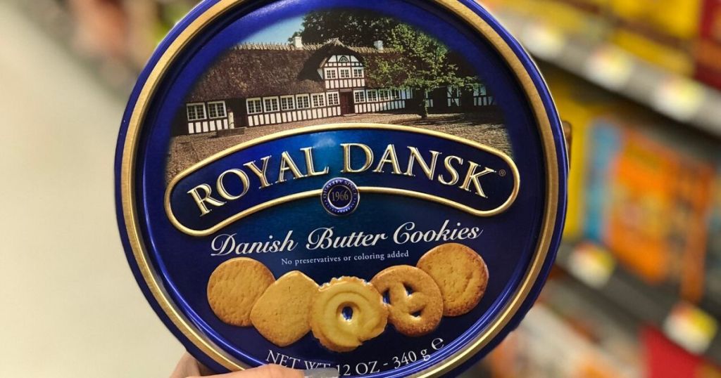 Metal tin of danish butter cookies