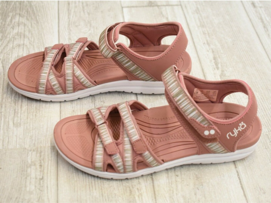 pink women's sandals