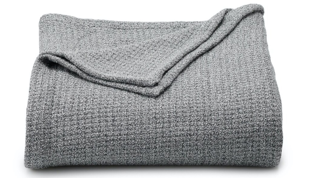 grey blanket folded