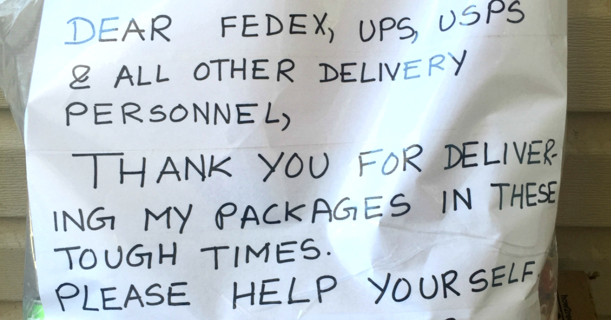 letter to delivery drivers