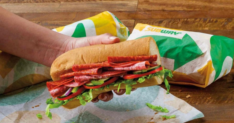 Hottest Subway Coupons: 20% Off ANY Size Sub + Free 6″ Sub w/ Gift Card Purchase