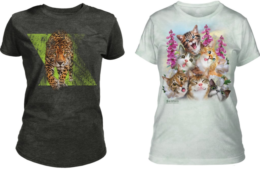 Jaguar and kitten t-shirts