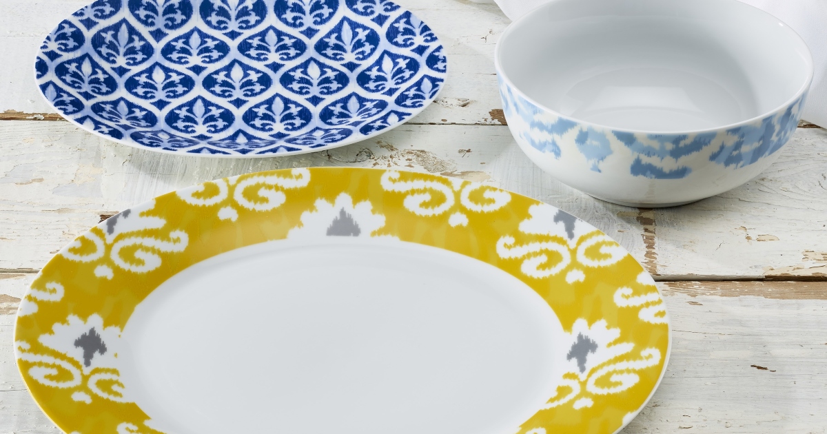 blue and white dinnerware sets