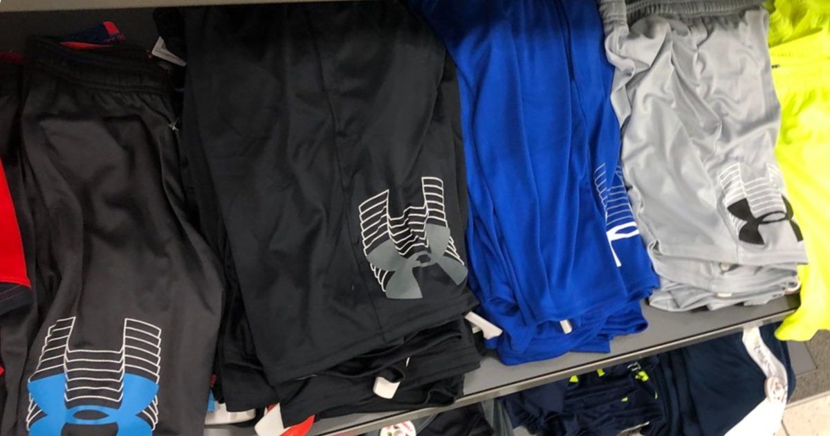 men's shorts on store shelf