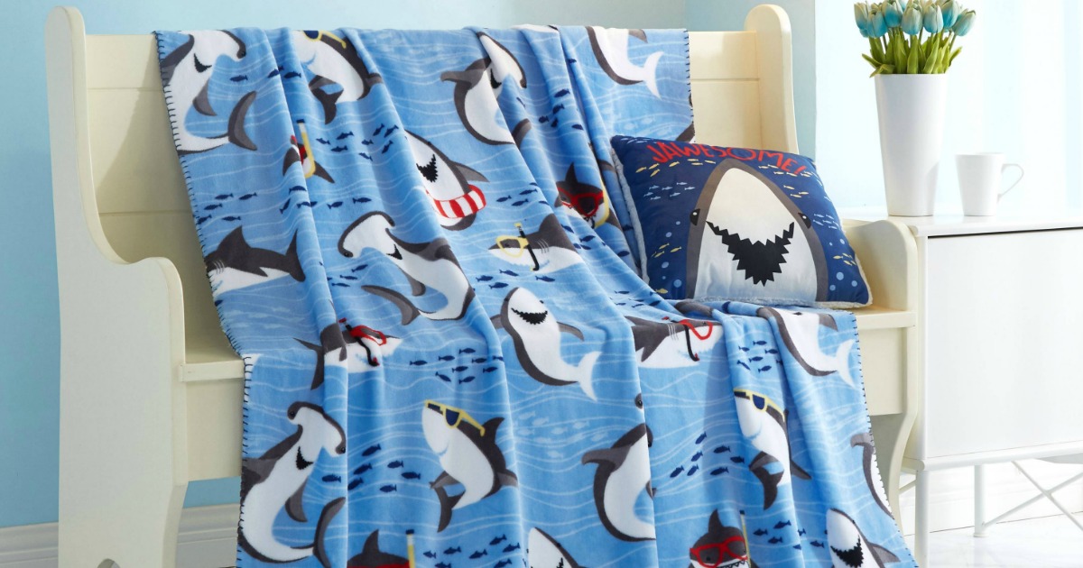 Shark Critter Kids Fleece Blanket