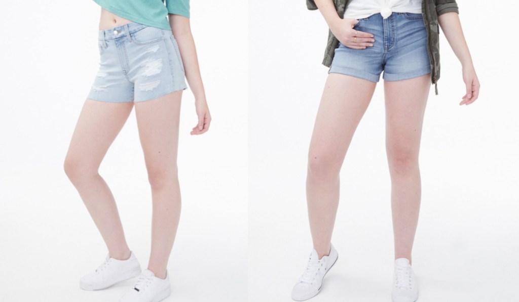 aeropostale girls shorts on two female models