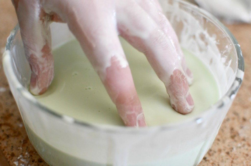 bowl of Oobleck as a solid