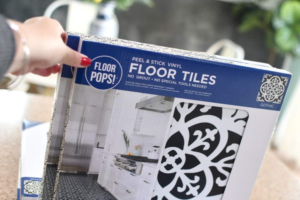 box of Floor Pops floor tiles