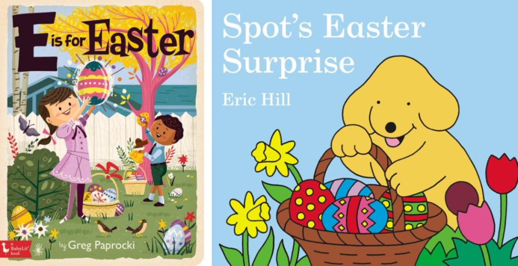 E is for easter and spots easter surprise books