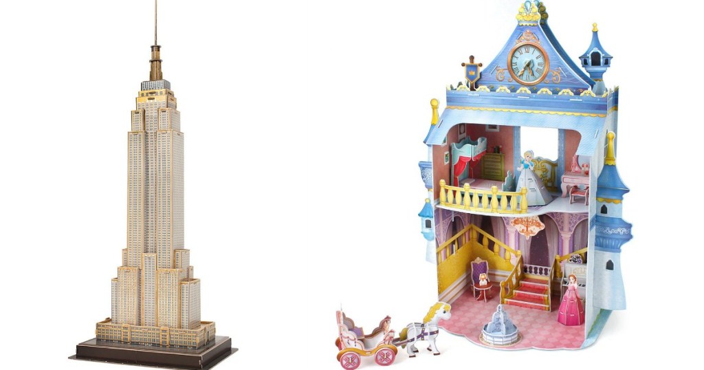 Empire State building and princess castle 3D puzzles