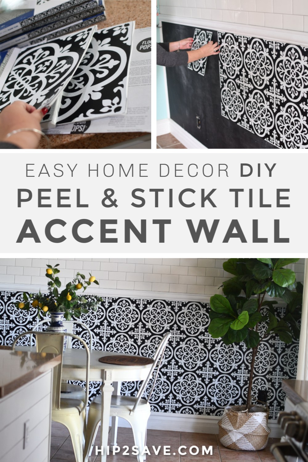Fake Tiles We Installed Peel & Stick Tile for $50 and Love the Results | Hip2Save