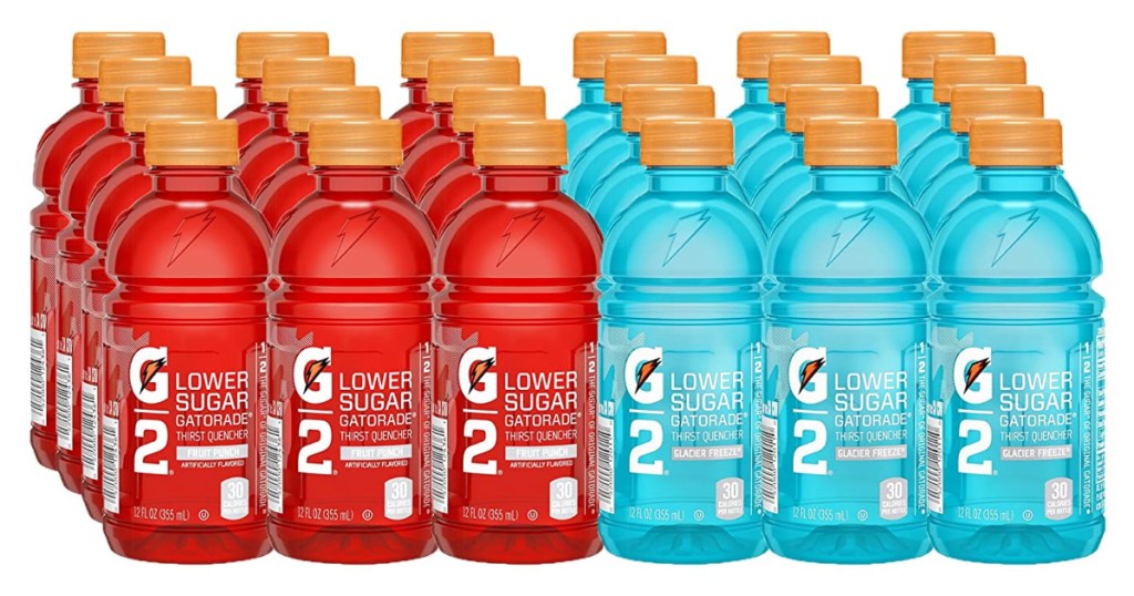 gatorade variety pack 24-count blue and red product display