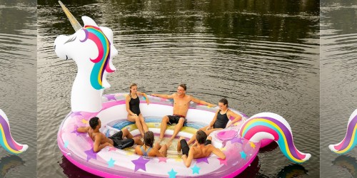 Giant Unicorn Floating Island Available at Sam’s Club – Holds 6 Adults + Built-in Cooler