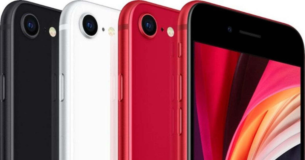 four apple iPhone SE smart ohones
