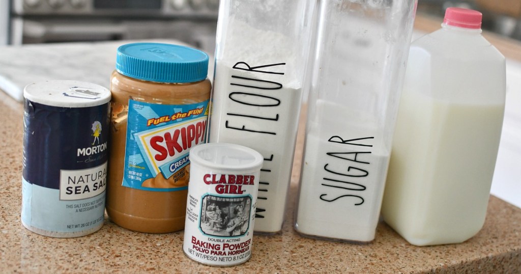 ingredients for peanut butter bread