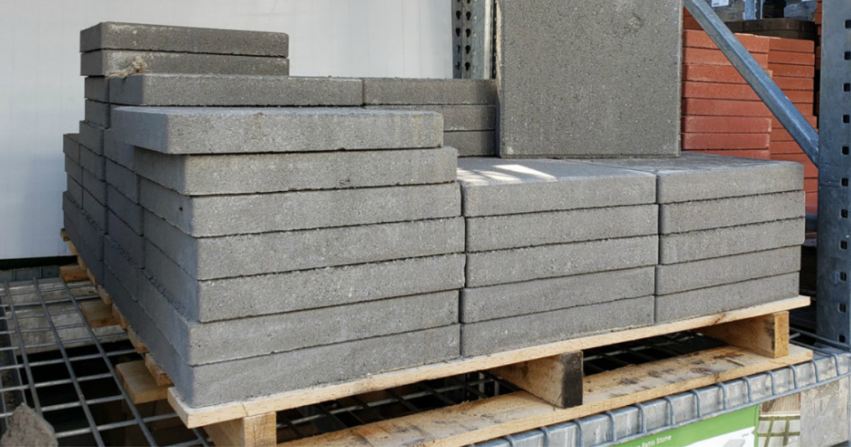 Square Concrete Patio Stones Just 1 On Lowes Com Hip2save