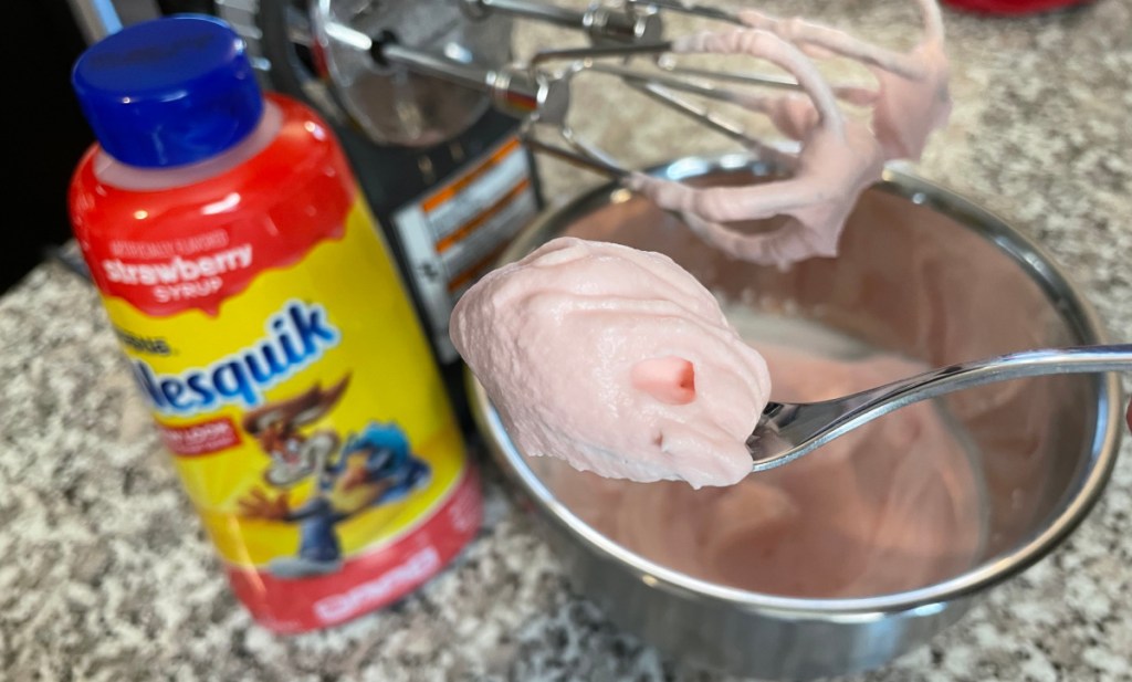 spoonful of strawberry nesquik whip