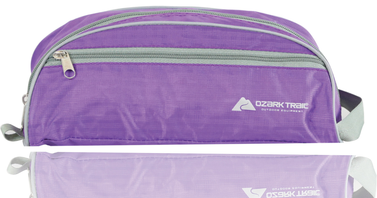 purple ozark trail pack with zipper in front