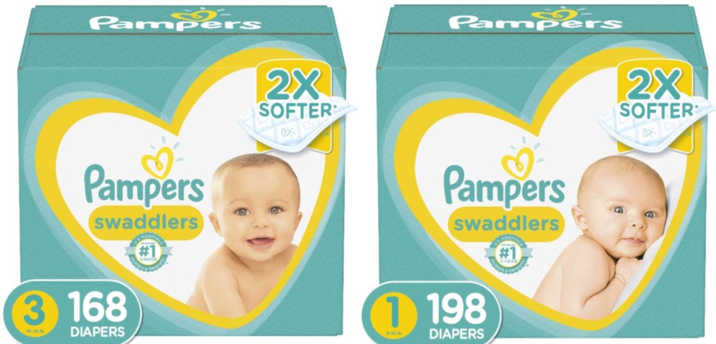 pampers swaddlers size 1 and 3