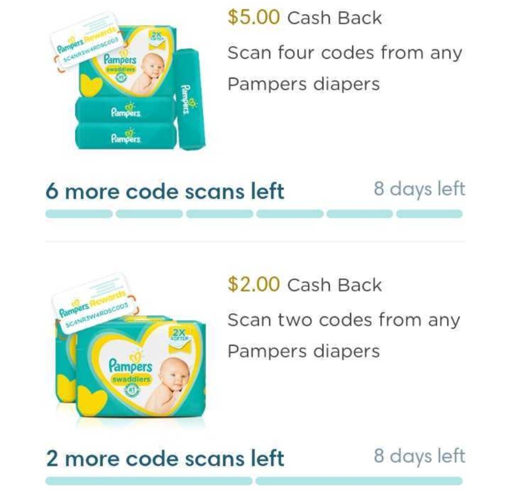 Pampers rewards app screenshot