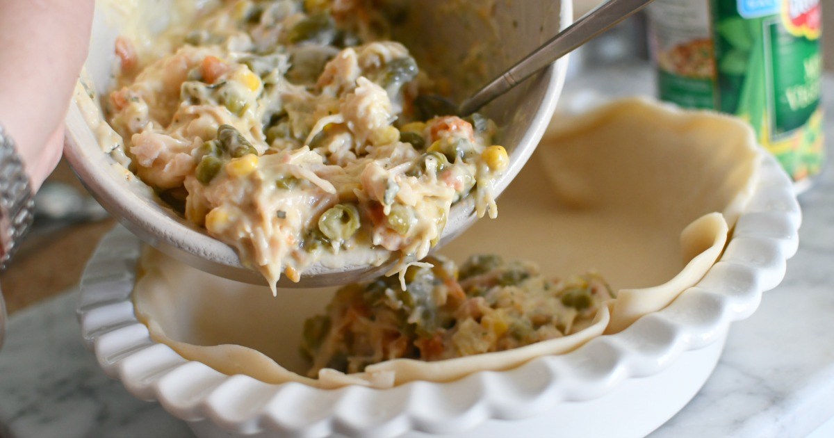 Easy Chicken Pot Pie Recipe | Cheap 4-Ingredient Dinner Idea - Hip2Save