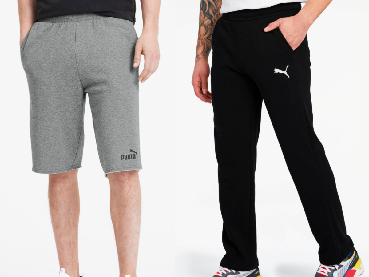 puma sweatpants shorts