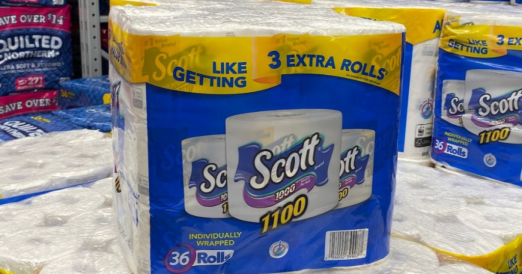 Scott Toilet paper on display in store