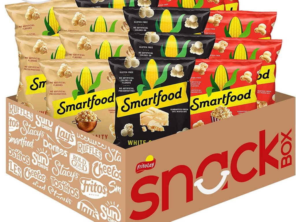 box of Smartfood popcorn