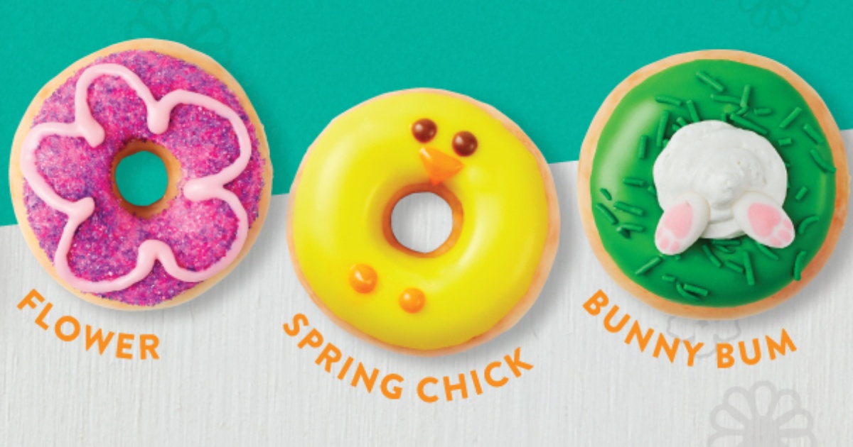 3 spring-themed doughnuts