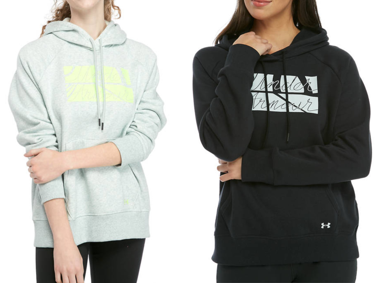 womens green under armour hoodie