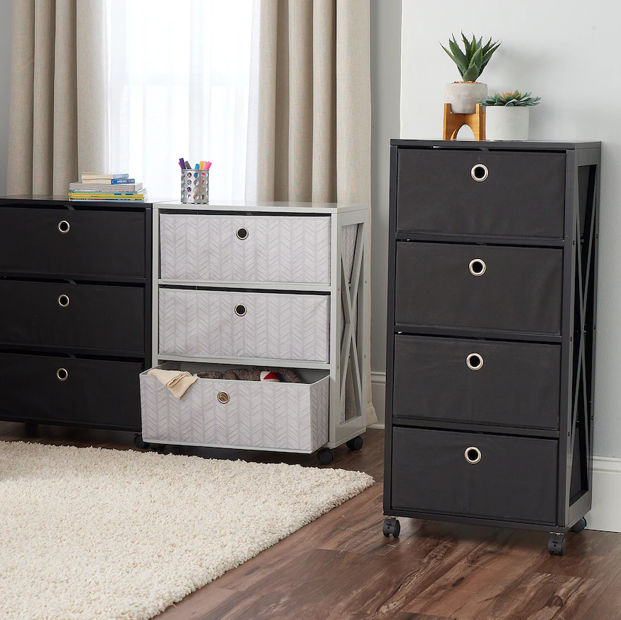 3-Drawer Cart in bedroom