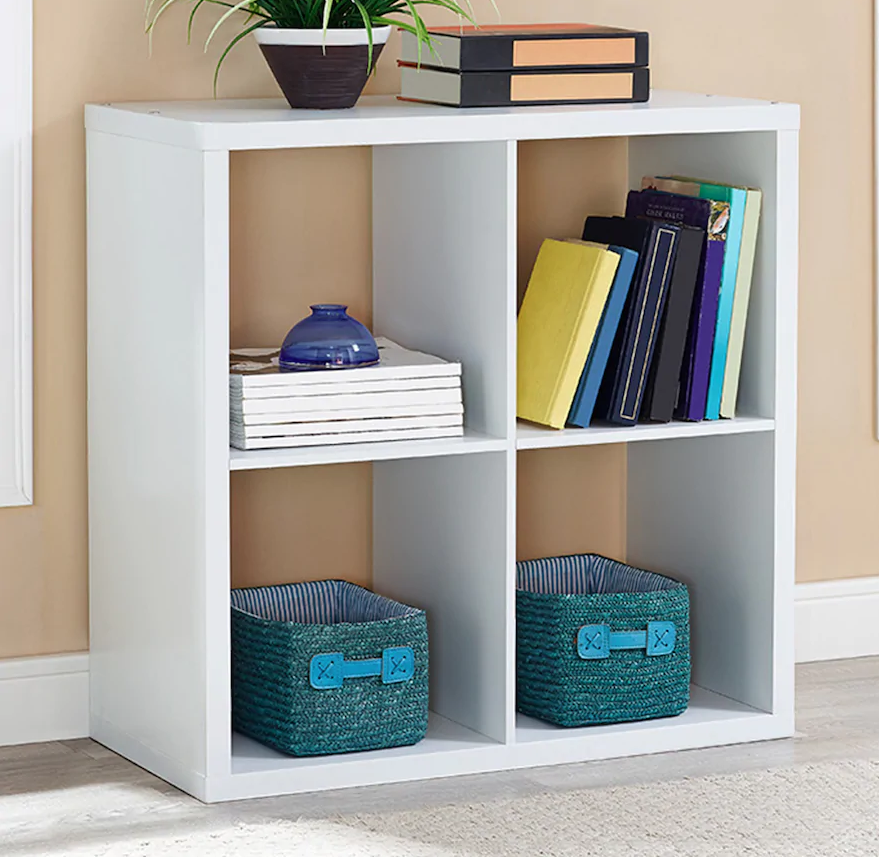 4 Cube Storage Shelf in living area