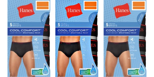 Hanes Men’s Cool Comfort 5-Pack Briefs Only $9 on Amazon (Regularly $16)