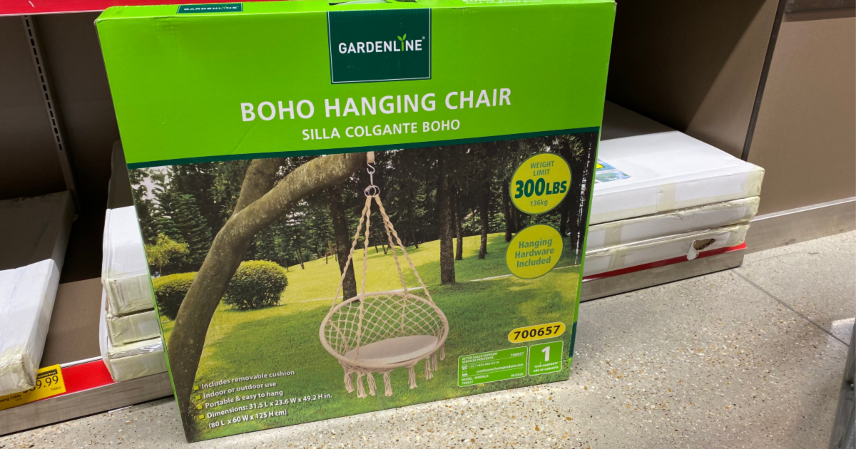 Boho Hanging Chair Only 39.99 at ALDI Use Indoors or Outdoors