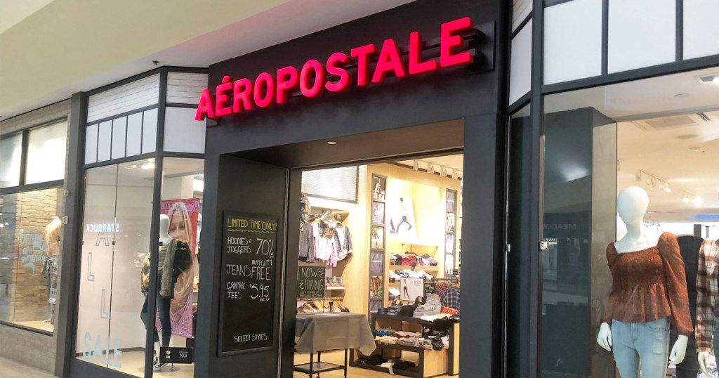 Aeropostale store front inside mall